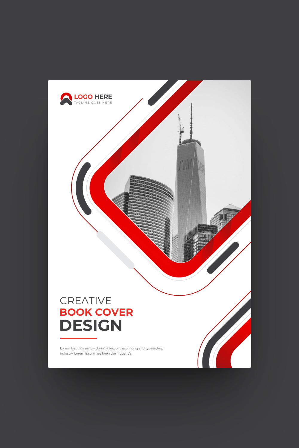 Brochure cover page template design pinterest preview image.