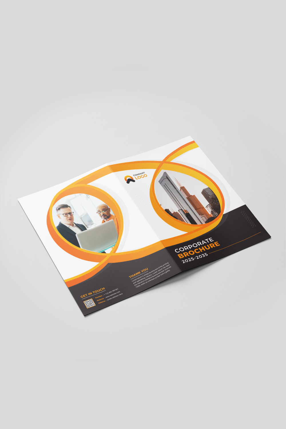 Creative bifold corporate brochure design or company profile or annual report preview image pinterest preview image.