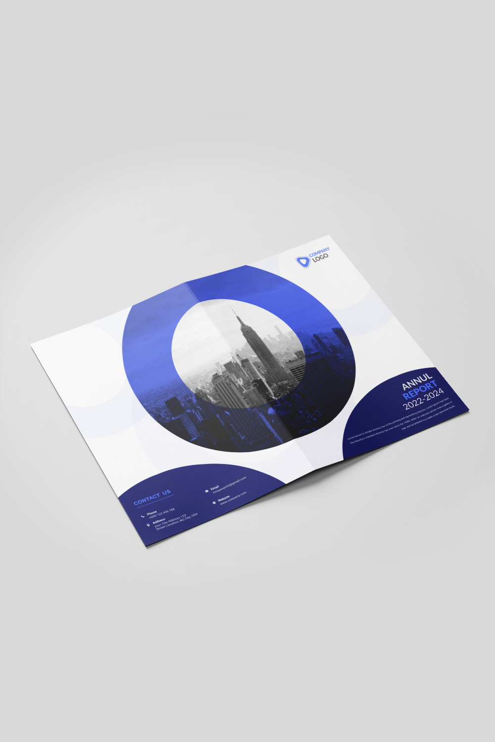 Multipage Corporate Bifold Brochure Or Company Profile Or Annual Report Template Design pinterest preview image.