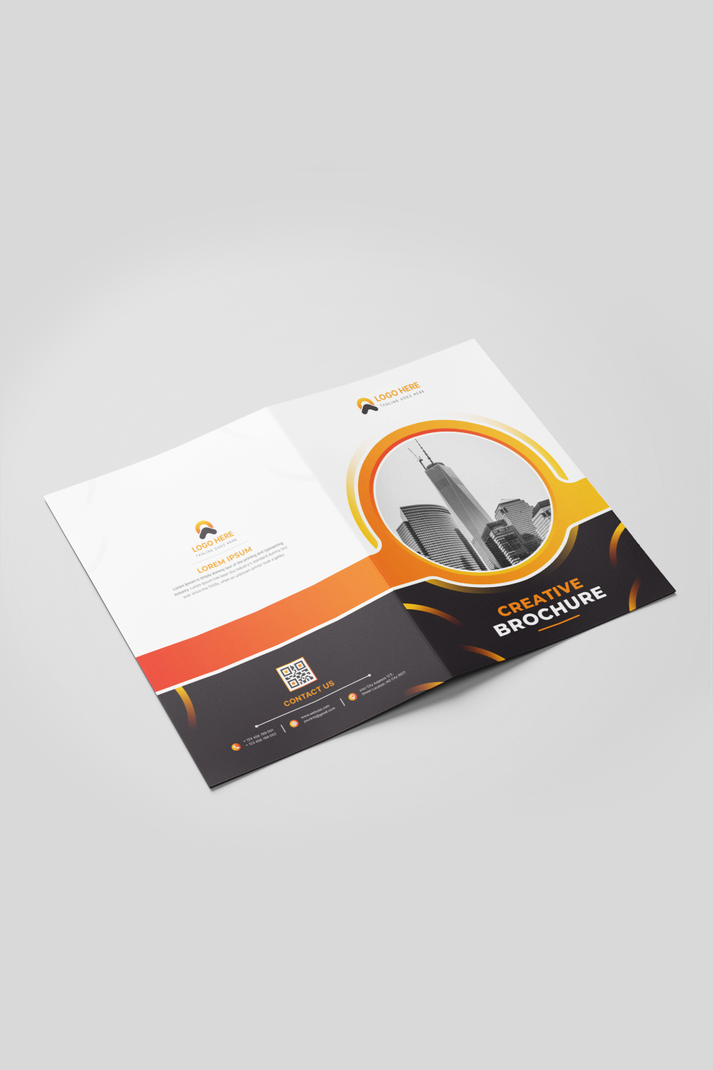 Corporate brochure cover or book cover template design pinterest preview image.