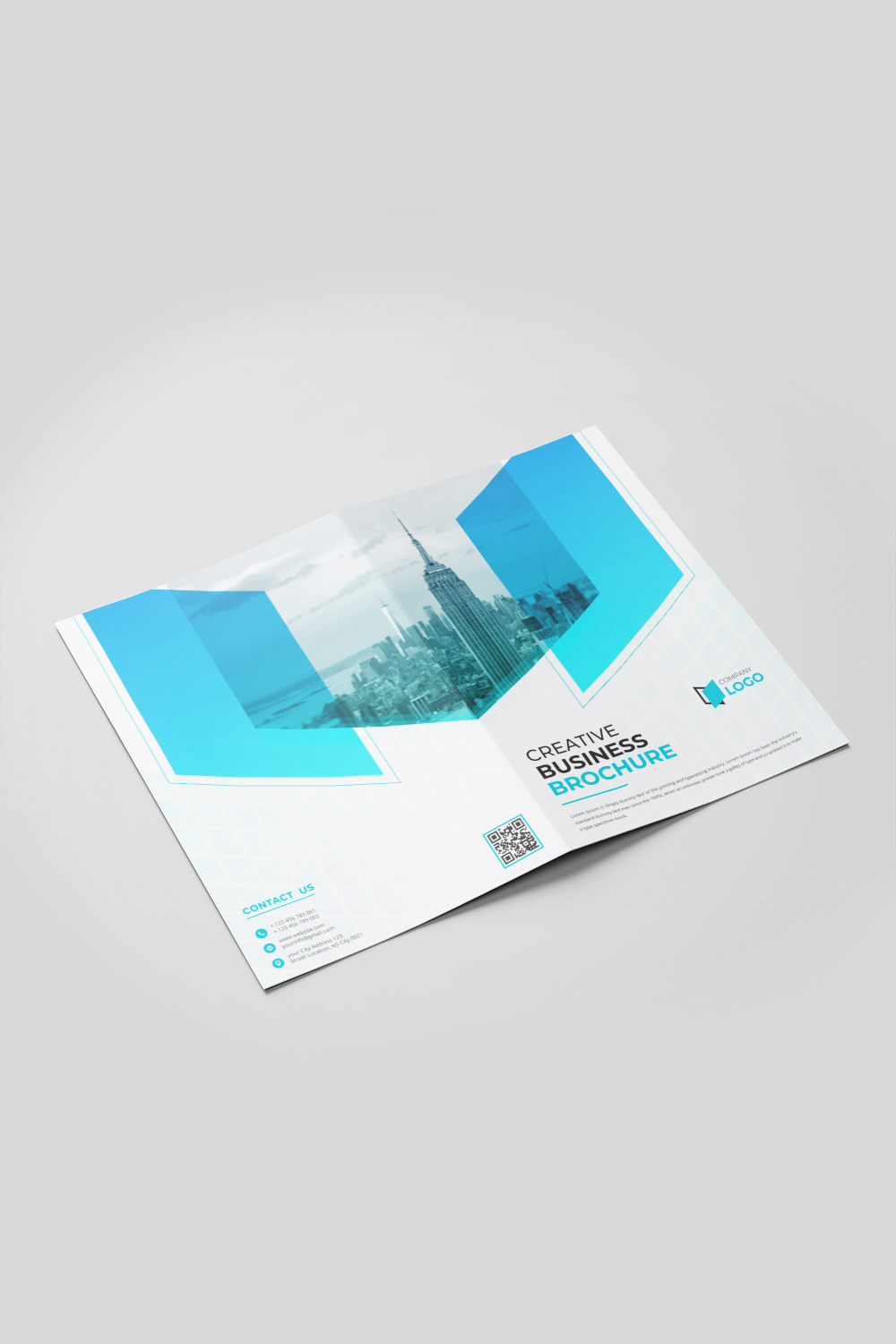 Multipurpose Bifold Brochure Or Company Profile Or Annual Report Template Design pinterest preview image.