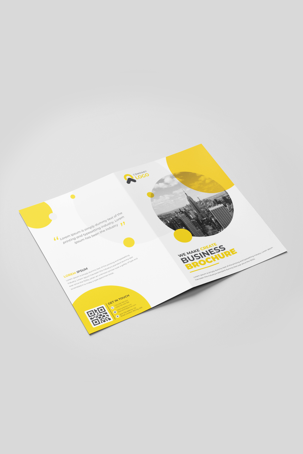 Corporate business brochure or company profile or annual report template design pinterest preview image.