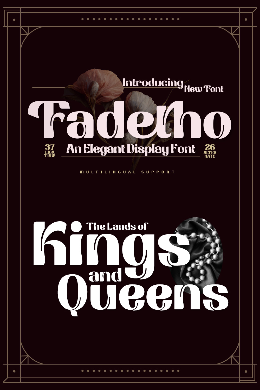 Fadetho | Display Font pinterest preview image.