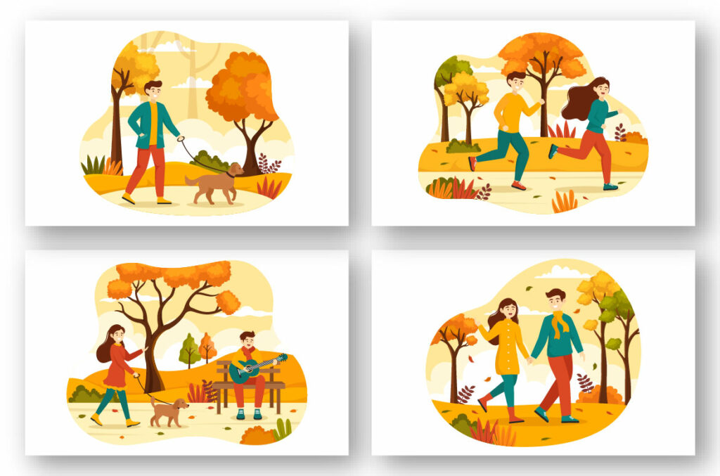 12 Autumn Activity Vector Illustration - MasterBundles
