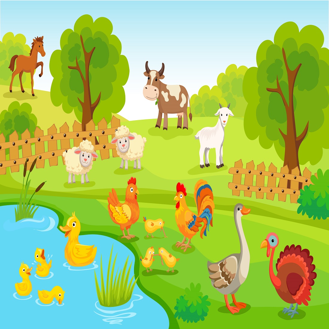 farm animals preview image.