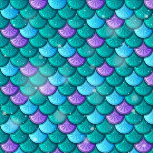 Fish scale seamless pattern background cover image.