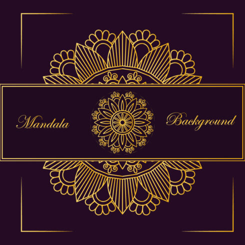 Floral Background Mandala Design Template SVG, Ai, EPS, PDF, JPG, PNG File cover image.