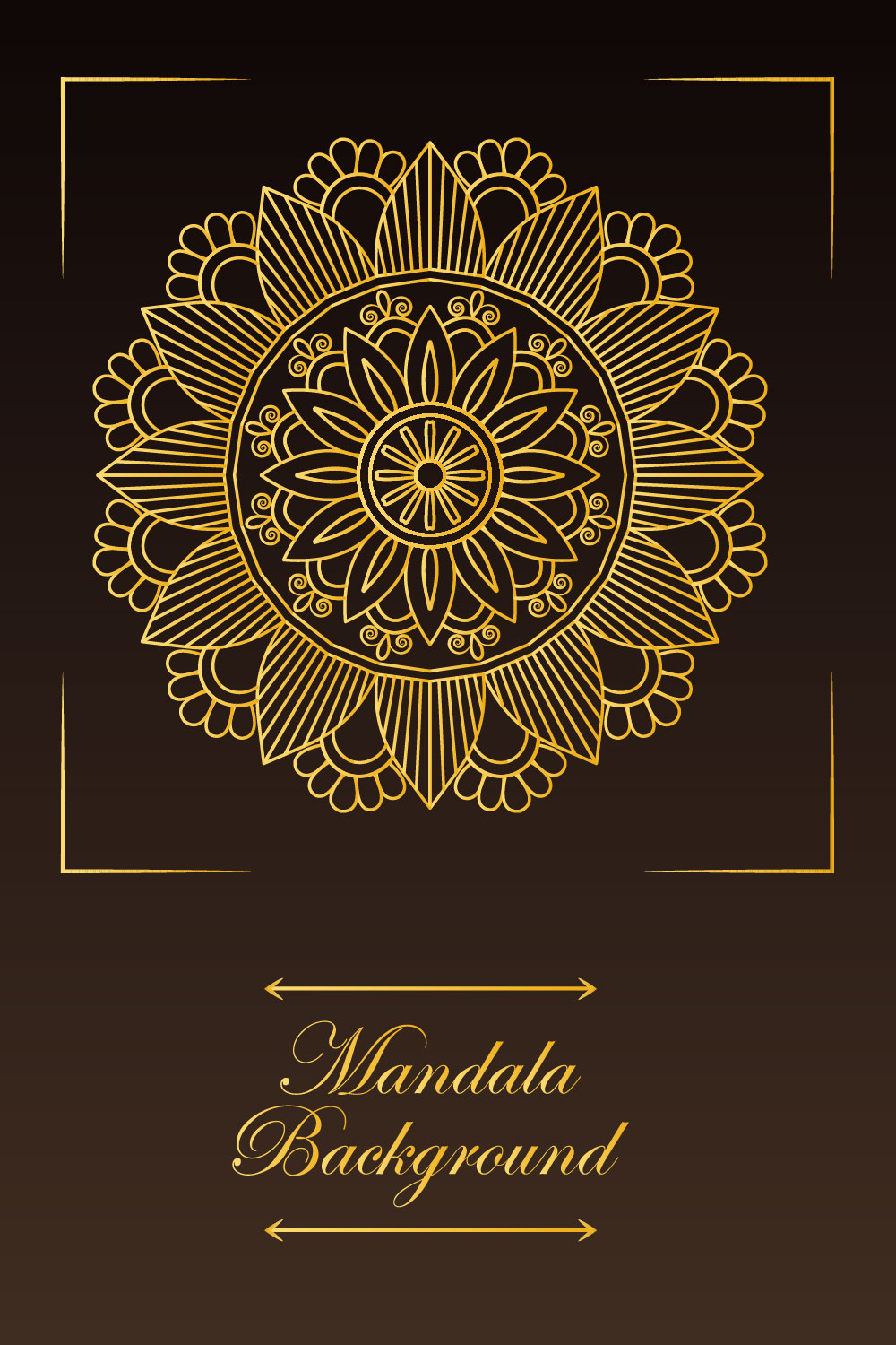 Floral Background Mandala Design Template SVG, Ai, EPS, PDF, JPG, PNG File pinterest preview image.