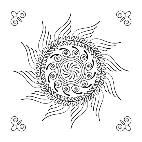 Free Mandala Design Template SVG, Ai, EPS, PDF, JPG, PNG File cover image.