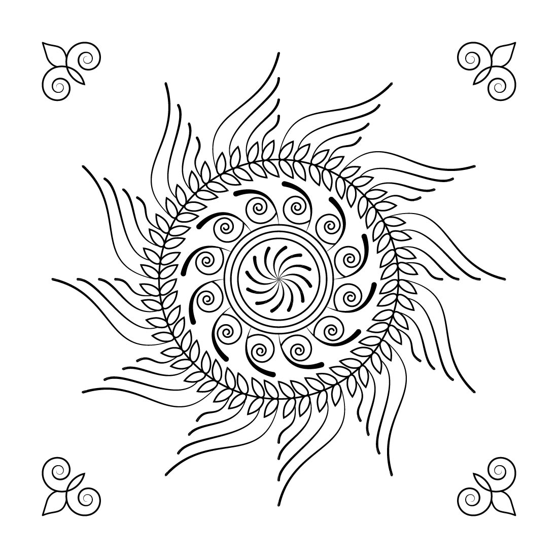 Free Mandala Design Template SVG, Ai, EPS, PDF, JPG, PNG File cover image.