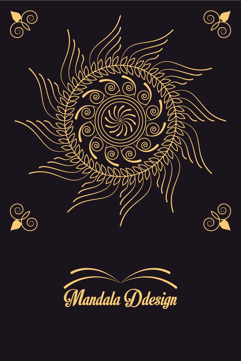 Free Mandala Design Template SVG, Ai, EPS, PDF, JPG, PNG File pinterest preview image.