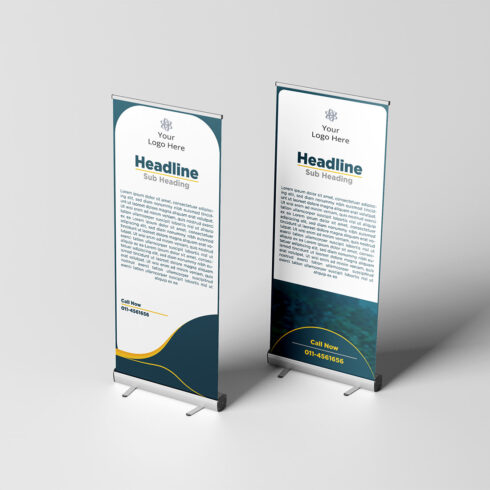 Print ready, Roll up banner design illustrator template file for designs for any occasions cover image.