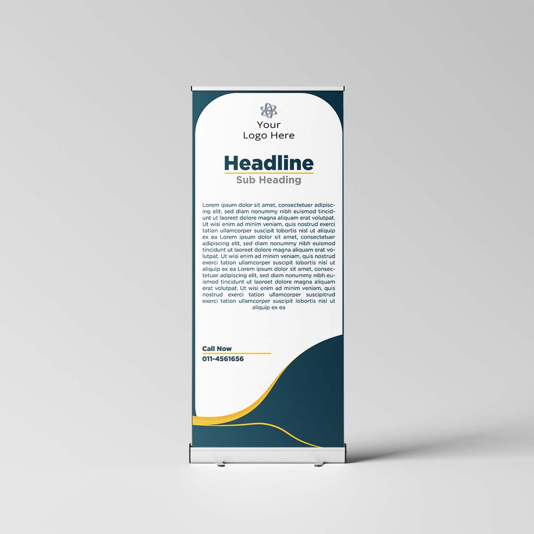 Print ready, Roll up banner design illustrator template file for designs for any occasions preview image.