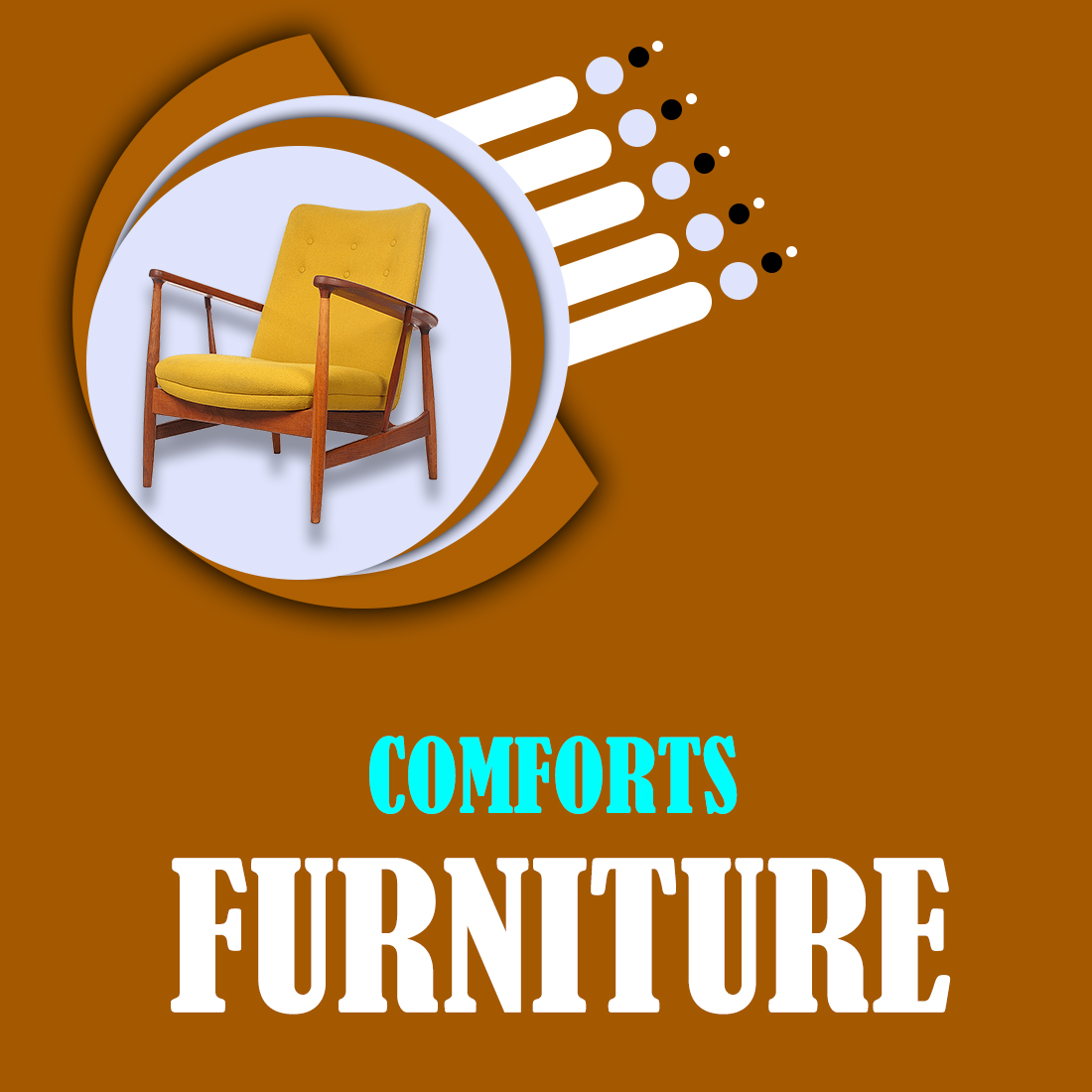 COMFORTS FURNITURE social media poster design cover image.