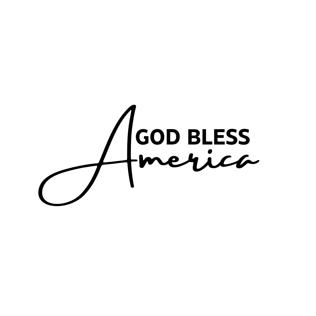 SVG for T Shirt, God bless America SVG, God bless America PNG preview image.