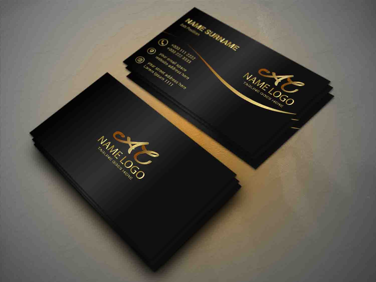 golden business card 14 428