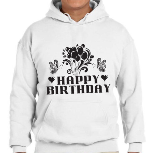 happy birthday and t shirt logo design cover image.