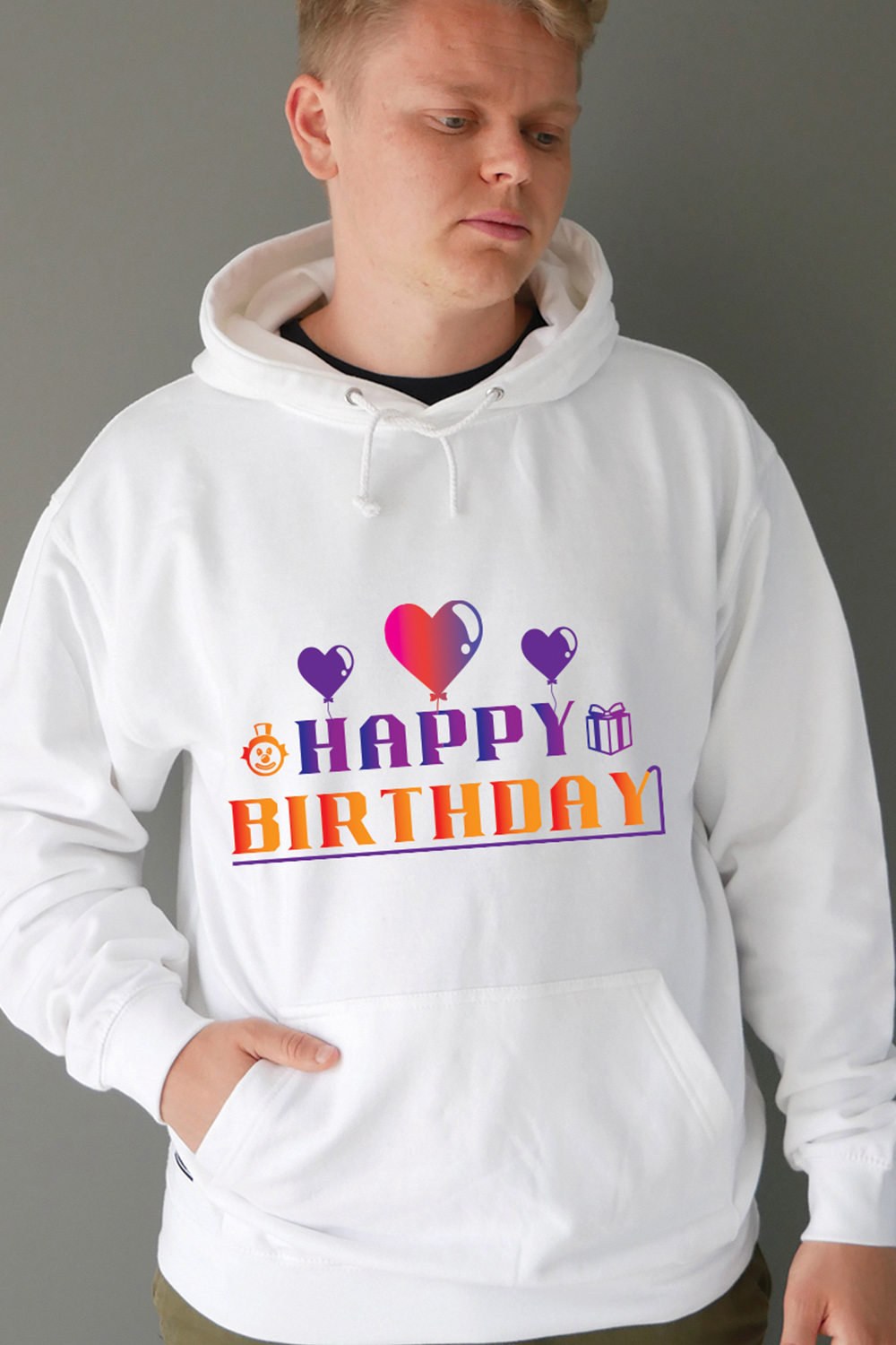 happy birthday and t shirt logo design pinterest preview image.