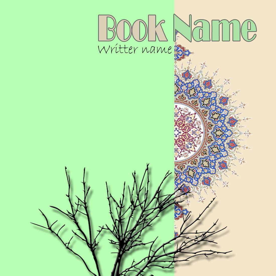 book cover with tree and art preview image.