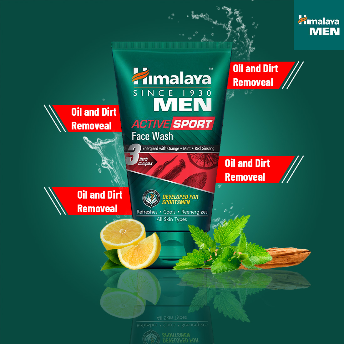 HIMALIYA FACE WASH SOCIAL MEDIA POSTER DESIGN preview image.