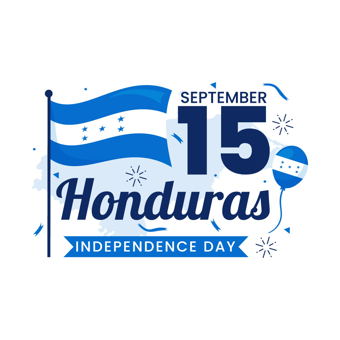 13 Honduras Independence Day Illustration cover image.