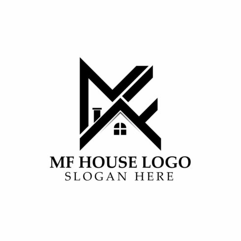 initial M F house Logo design cover image.