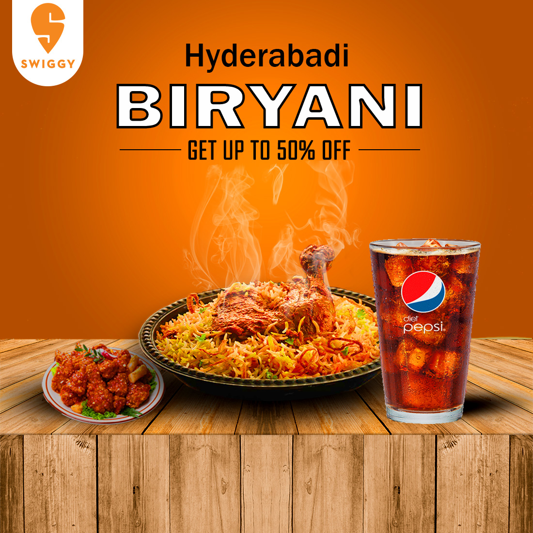 HYDER BIRIYANI SOCIAL MEDIA POSTER DESIGN preview image.