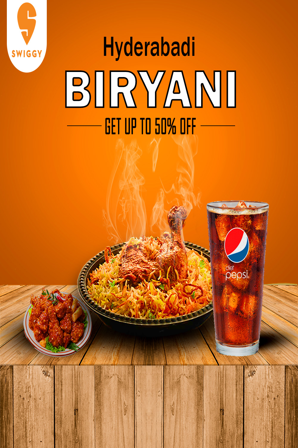 HYDER BIRIYANI SOCIAL MEDIA POSTER DESIGN pinterest preview image.