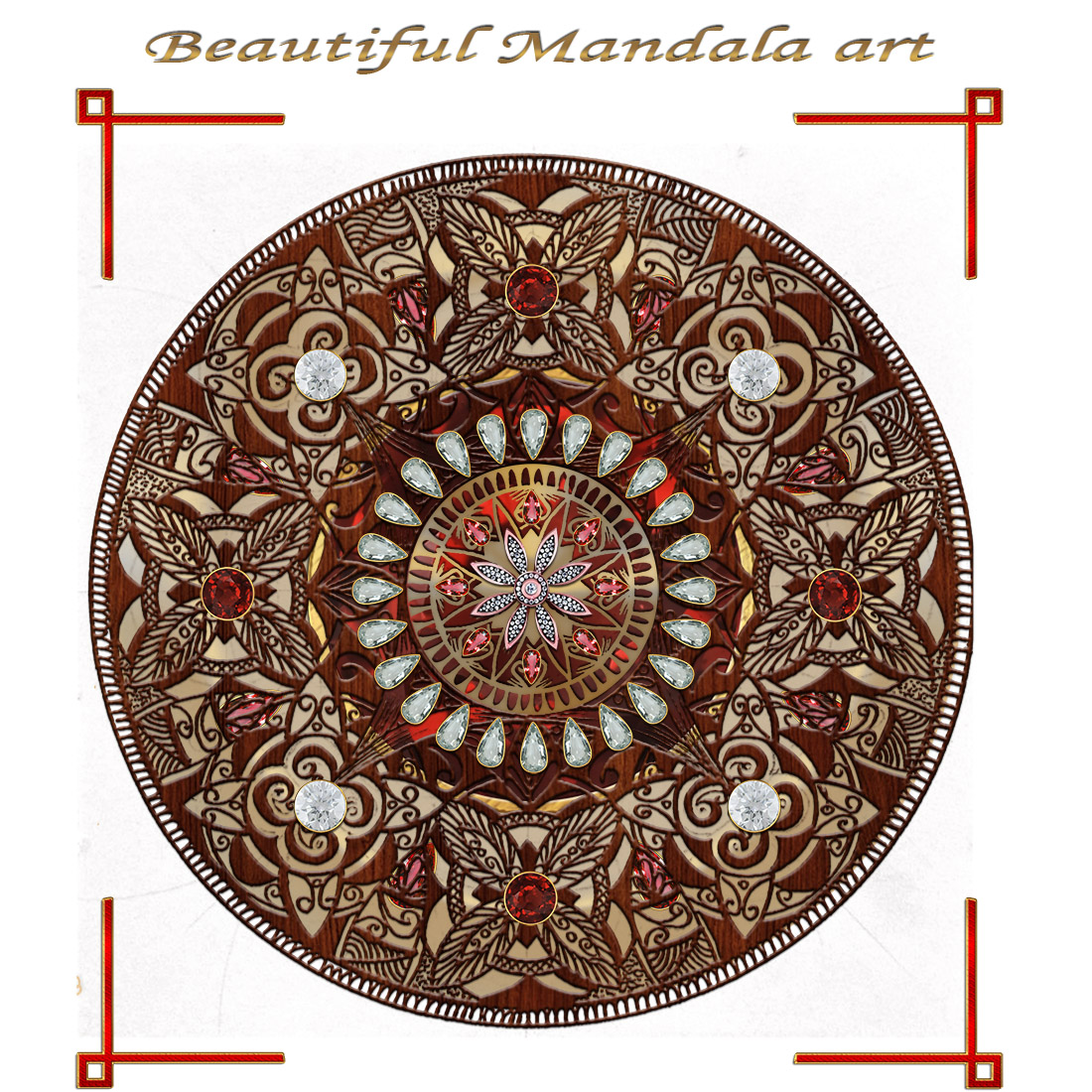 Beautiful Layered Mandala 100% Editable preview image.
