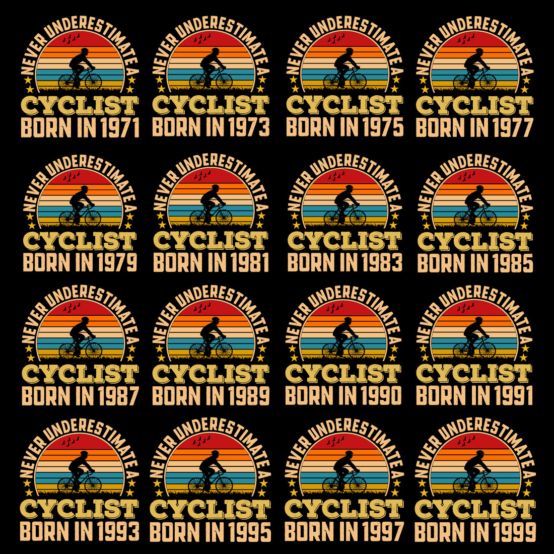 30 Bicycle Vintage T Shirt Design Bundle Vol-2 preview image.