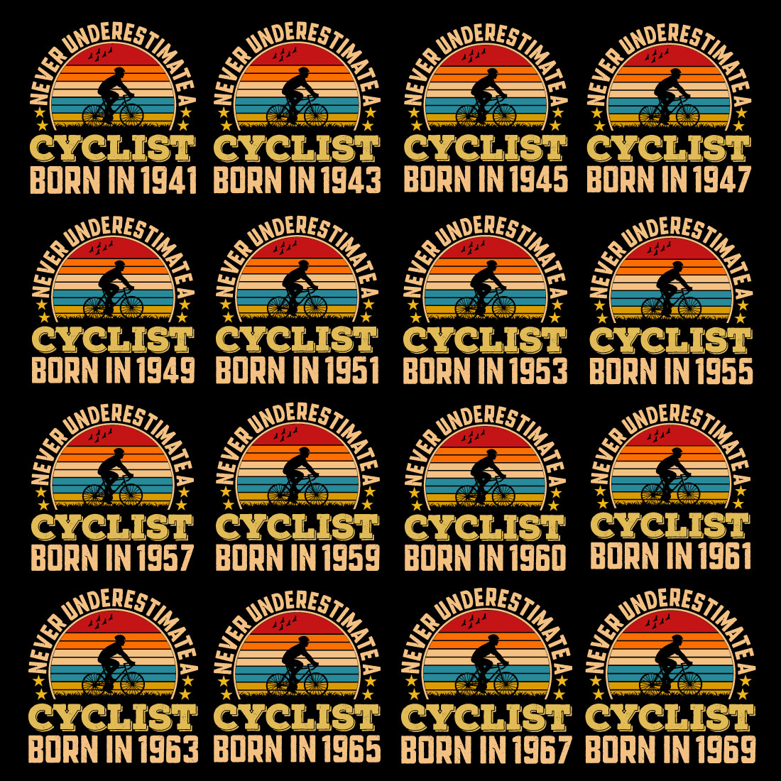30 Bicycle Vintage T Shirt Design Bundle Vol-1 preview image.