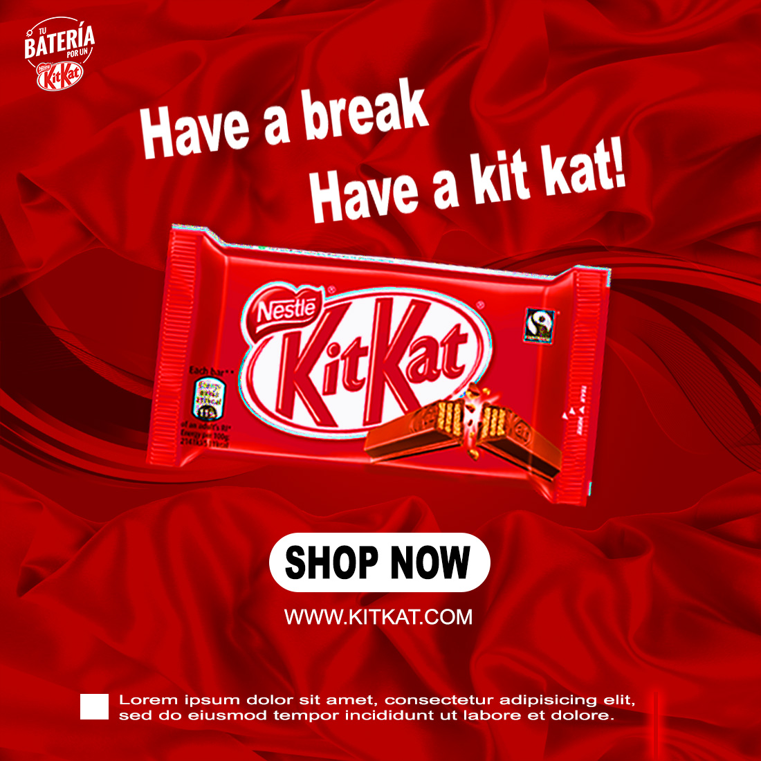 KitKat SOCIAL MEDIA POSTER DESIGN preview image.