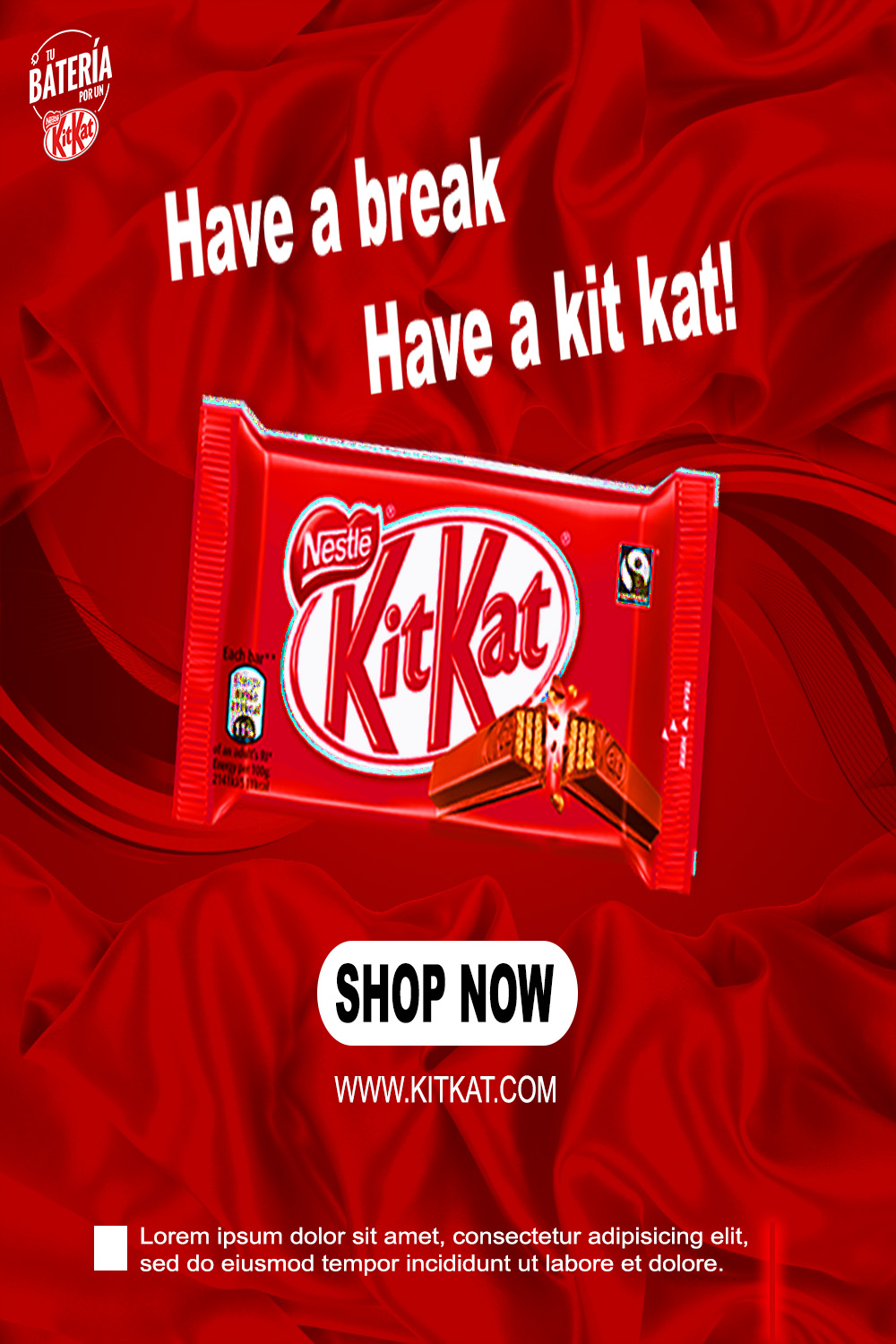 KitKat SOCIAL MEDIA POSTER DESIGN pinterest preview image.