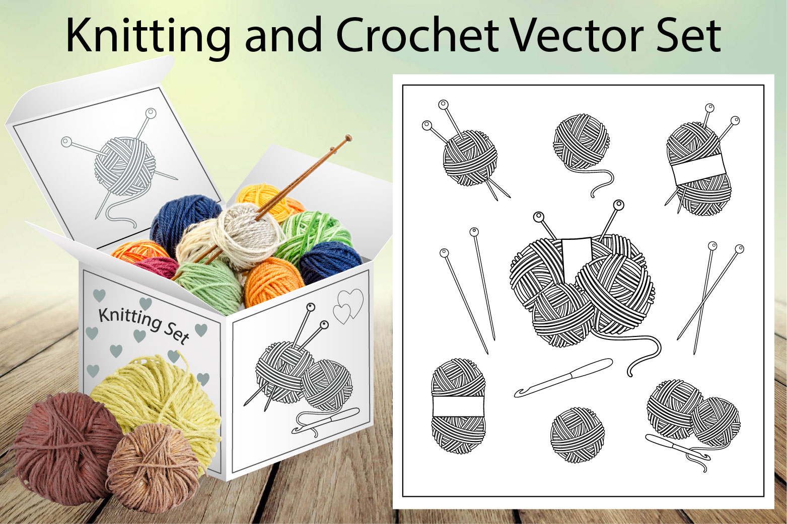 knitting and crochet vector set oblozhka 01 975