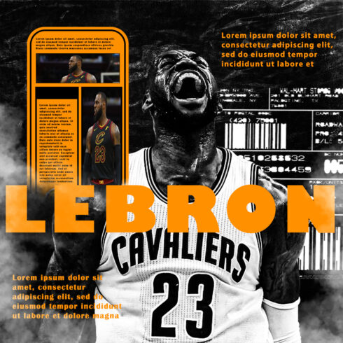 Basketball PLAYER LEBRON SOCIAL MEDIA POSTER DESIGN cover image.