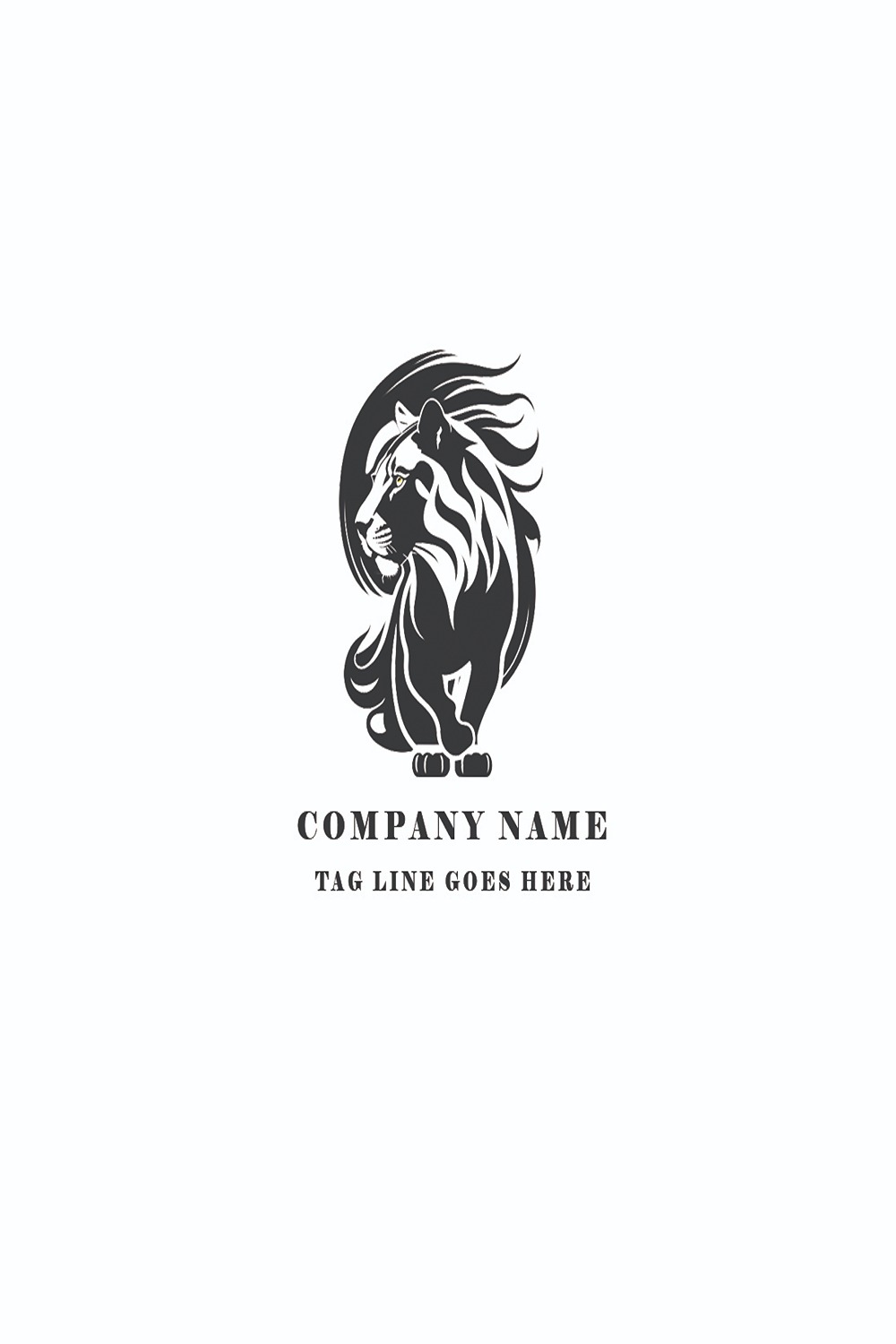 Lion - Logo Design Template pinterest preview image.