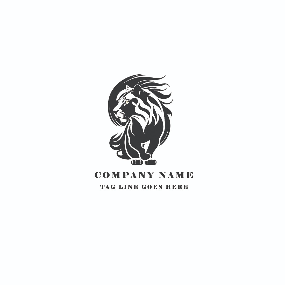 Lion - Logo Design Template preview image.