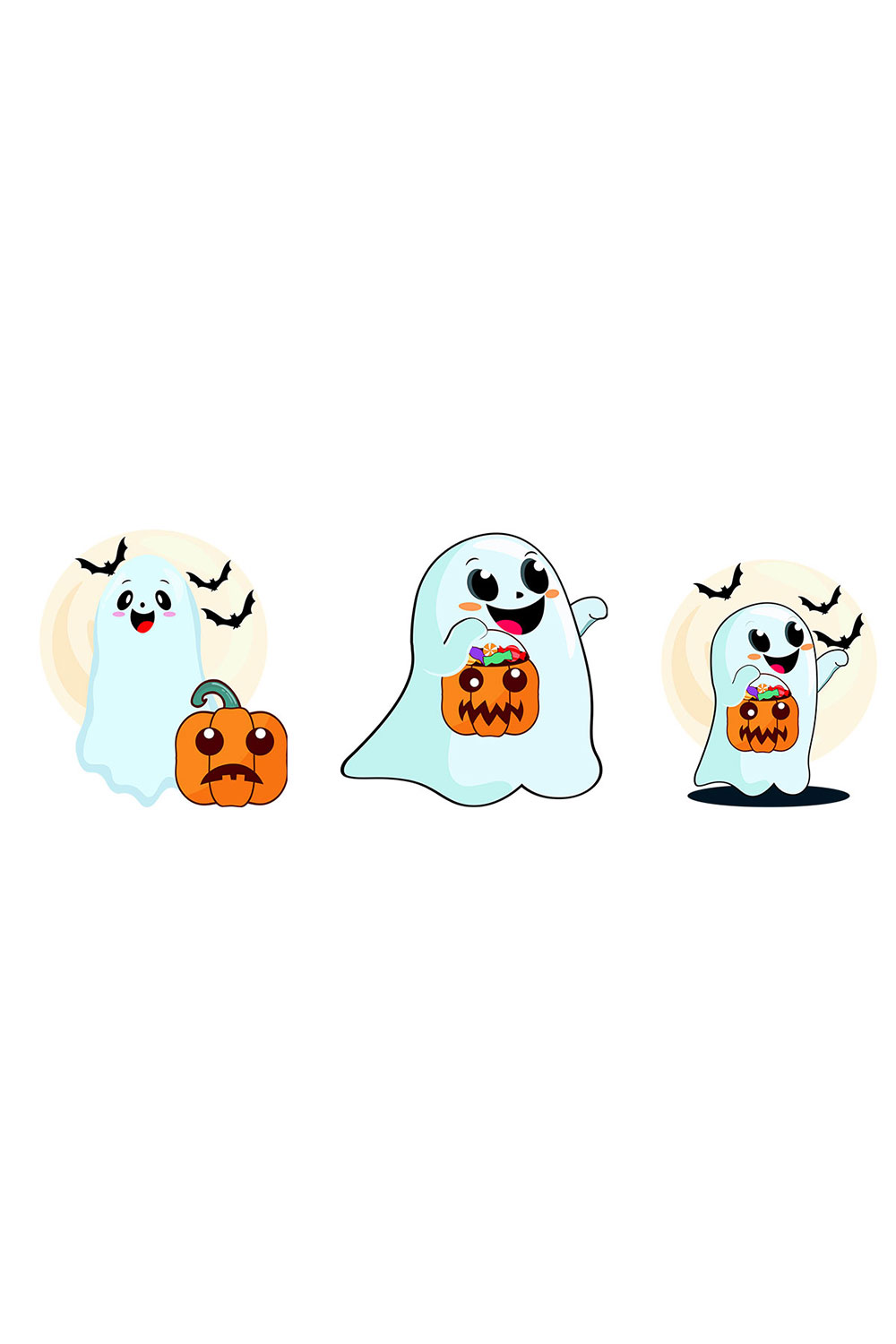 Halloween Spooky Ghost Clipart pinterest preview image.