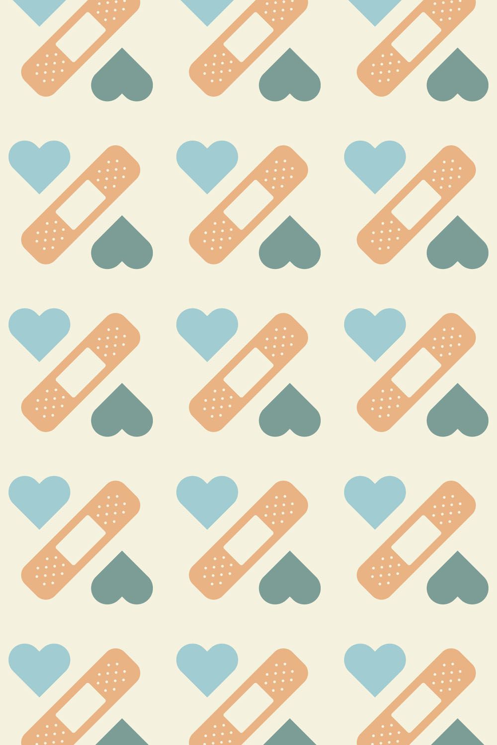 love bandage pattern design with flat minimal style can be use for web and print products pinterest preview image.