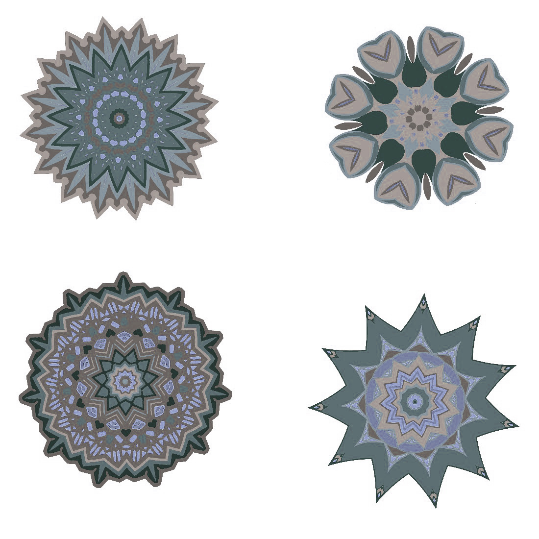 25 Soft Pastel Mandala Stickers preview image.