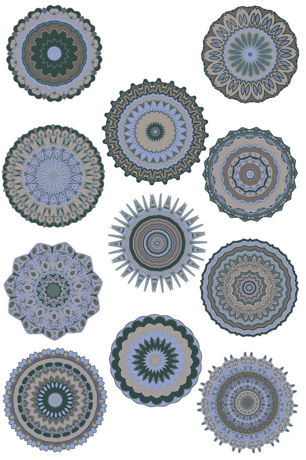 25 Soft Pastel Mandala Stickers pinterest preview image.