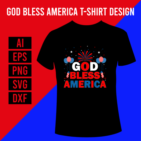God Bless America T-Shirt Design cover image.