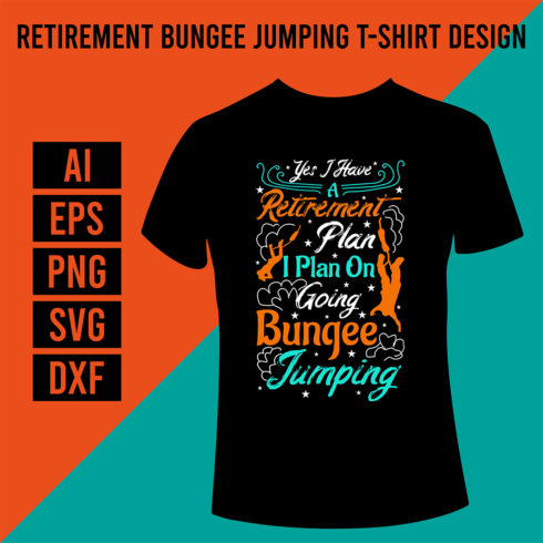Retirement Bungee Jumping T-Shirt Design cover image.