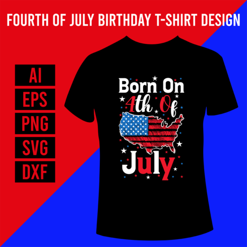 Fourth of July Birthday T-Shirt Design cover image.