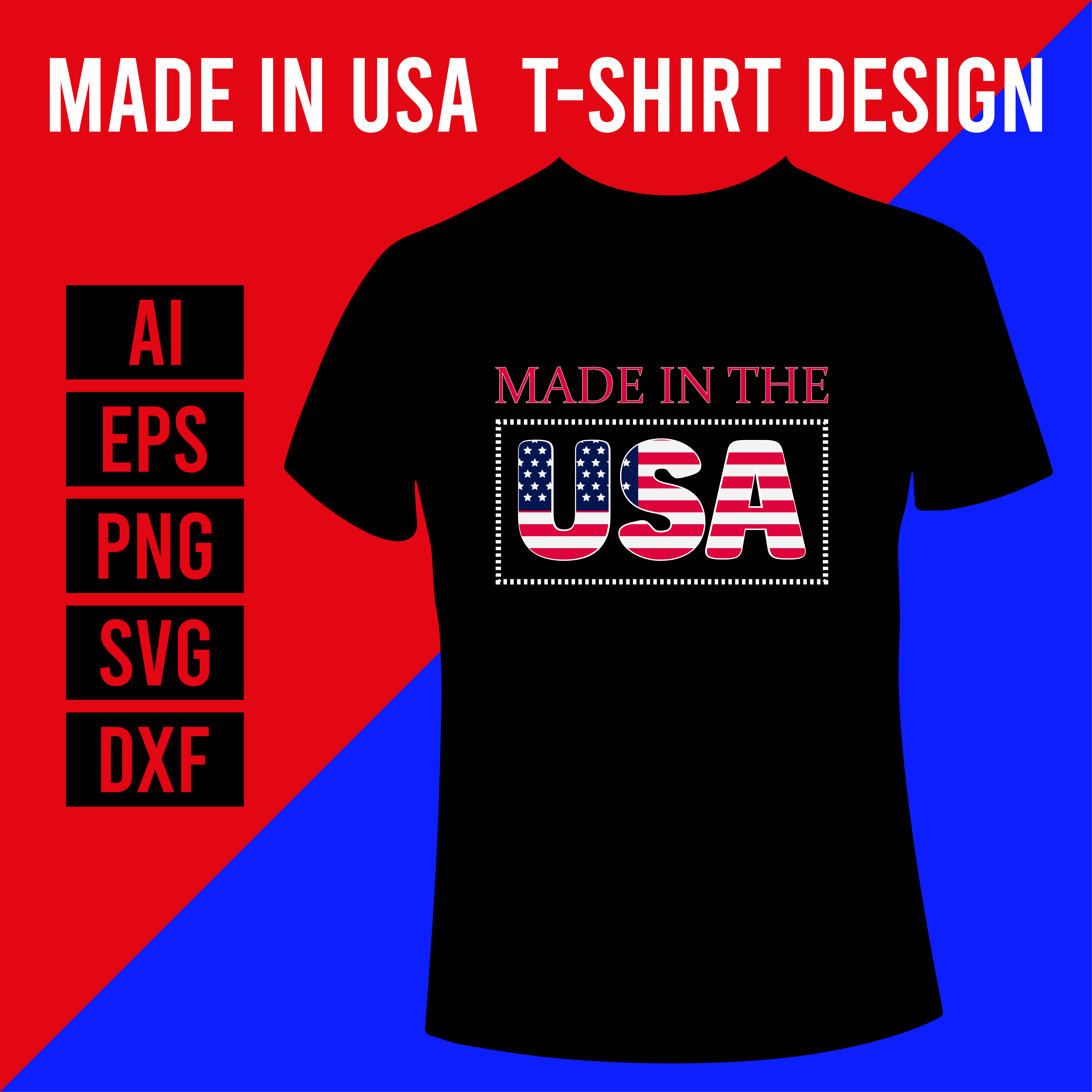 Made in USA T-Shirt Design cover image.
