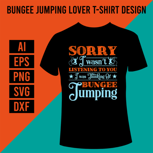 Bungee Jumping Lover T-Shirt Design cover image.