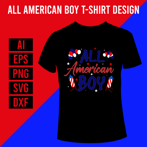 All American boy T-Shirt Design cover image.