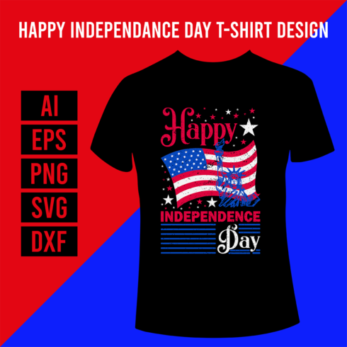 Happy Independence Day T-Shirt Design cover image.