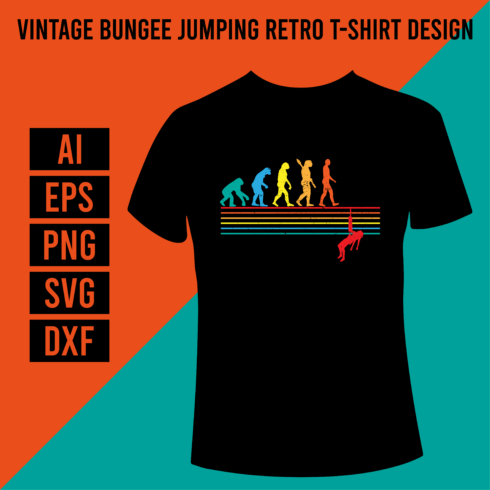 Vintage Bungee Jumping Retro T-Shirt Design cover image.