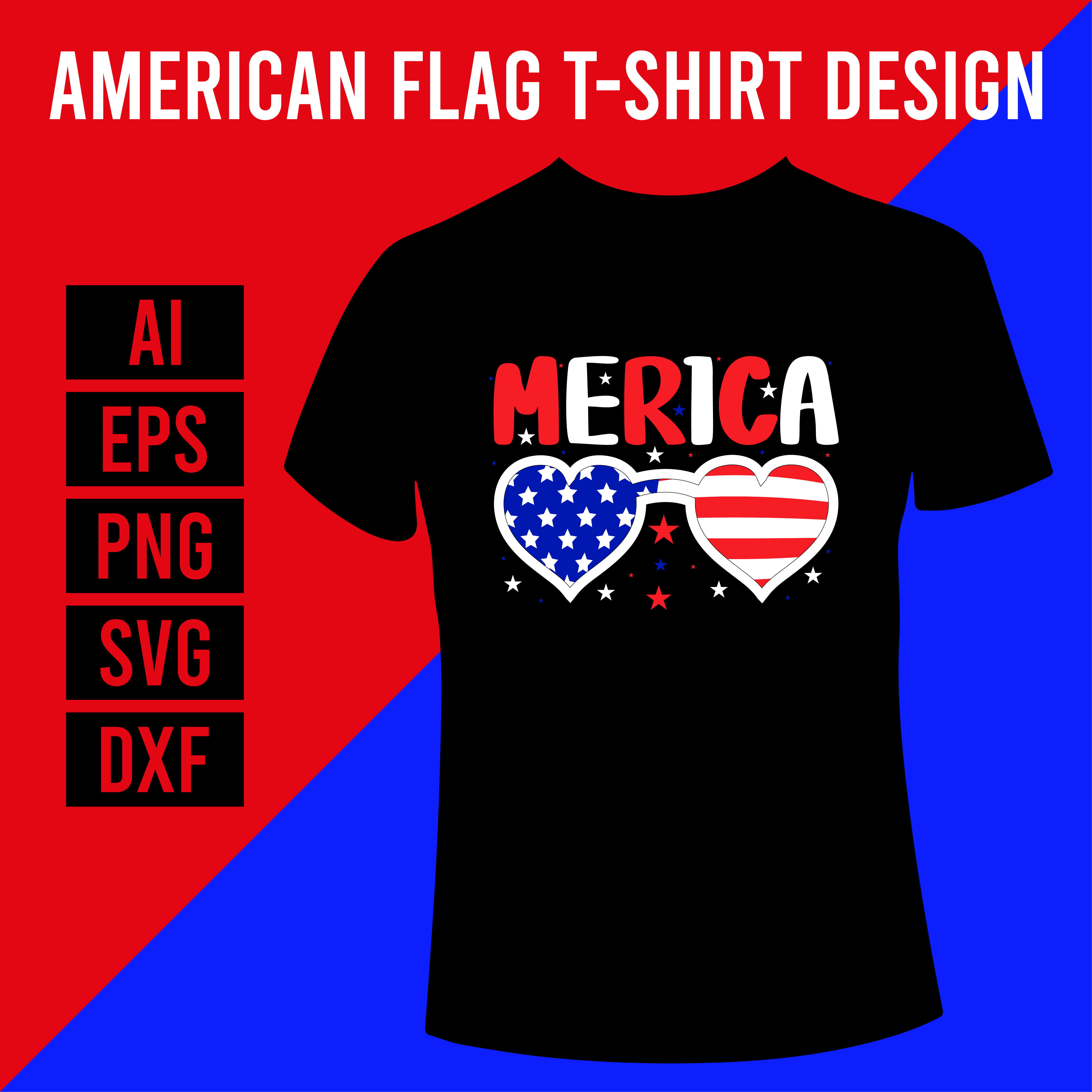 American Flag T-Shirt Design cover image.